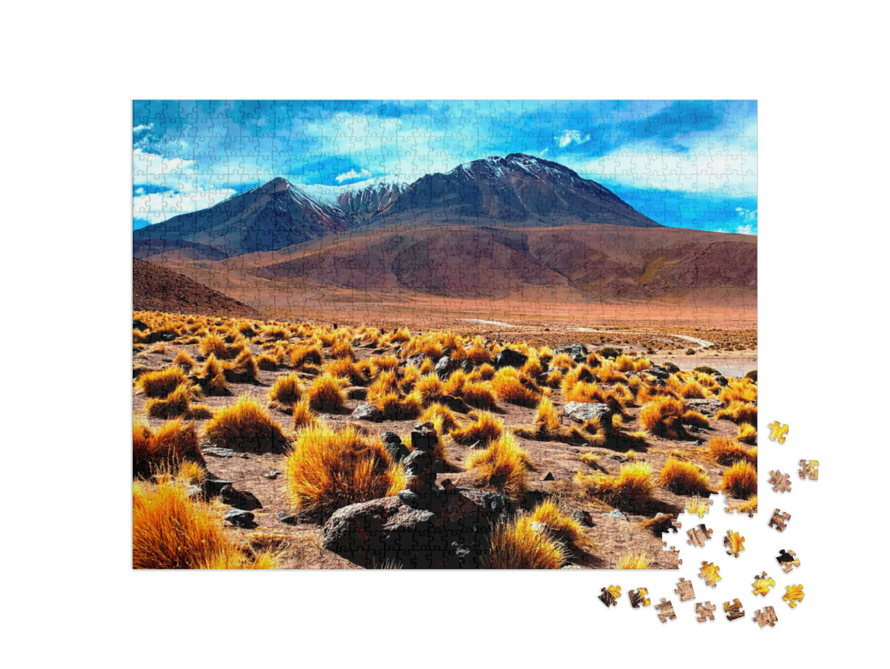 Puzzle 1000 pezzi „Altipiani della Bolivia presso il vulcano Canapa“