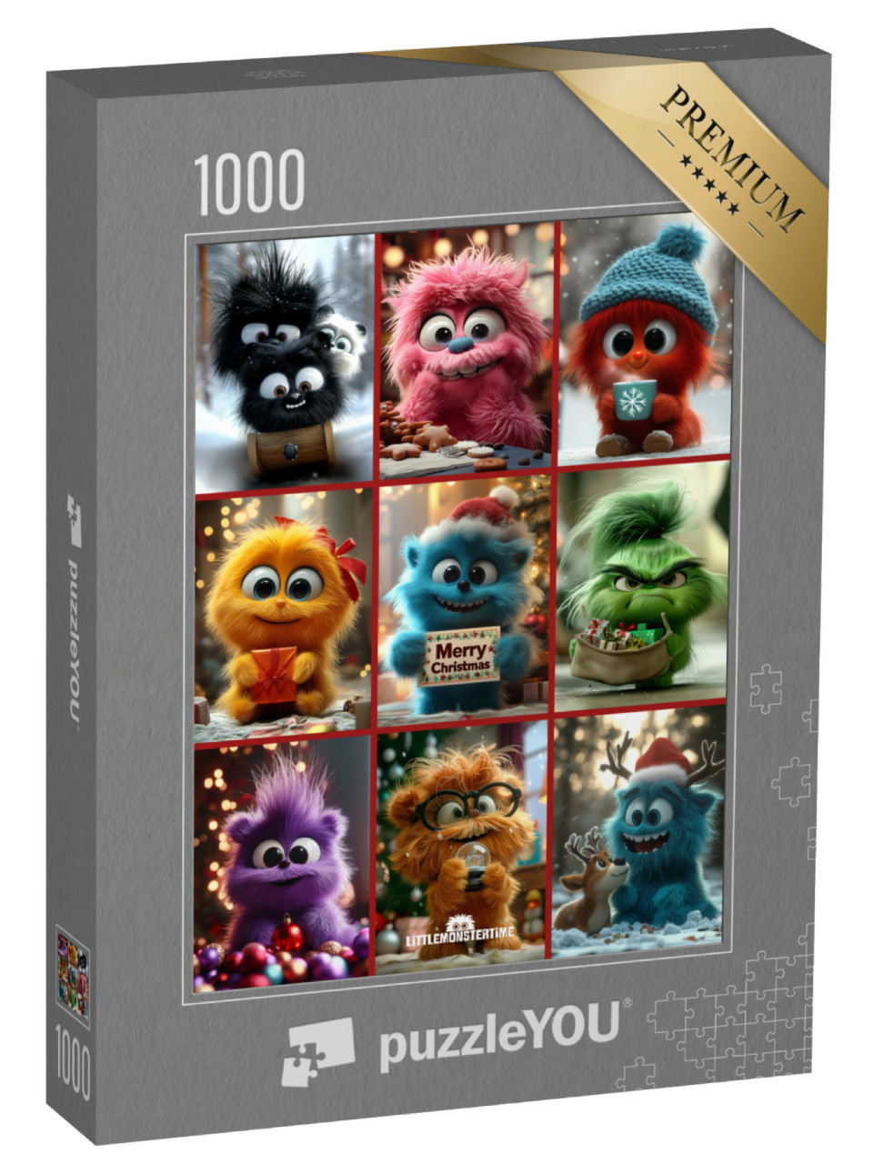 Puzzle 1000 pezzi „LITTLEMONSTERTIME: collage natalizio“