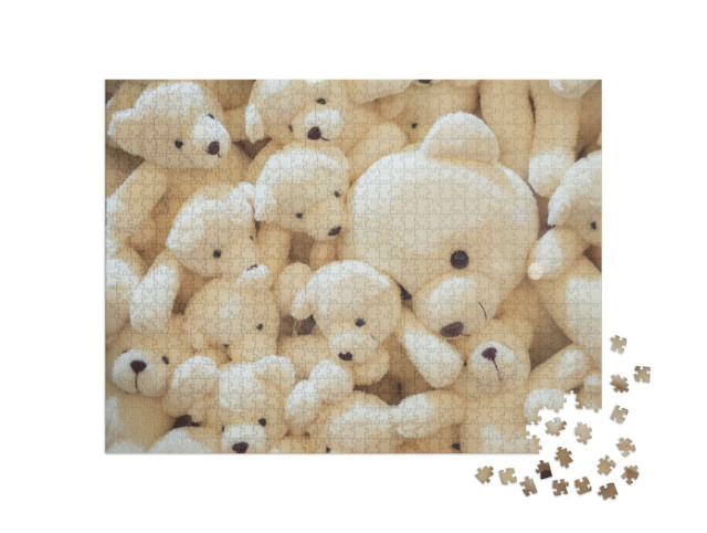 Puzzle 1000 pezzi „Orsacchiotti bianchi da coccolare“
