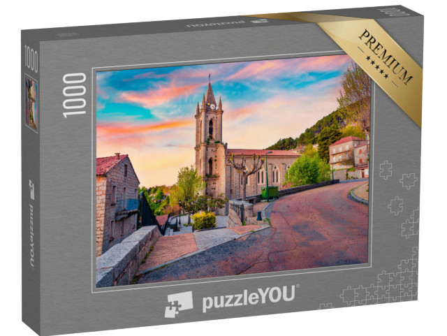 Puzzle 1000 pezzi „Fotografia aerea del paesaggio: Veduta di Zonza, Francia“