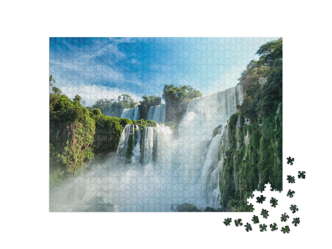 Puzzle 1000 pezzi „Cascate di Iguazu mozzafiato in Argentina“
