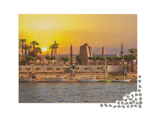 Puzzle 2000 pezzi „Giornata di sole sul Nilo a Luxor, Egitto“