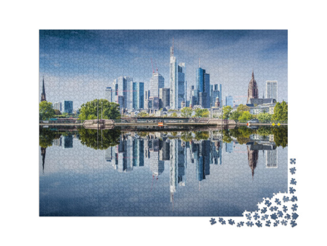Puzzle 2000 pezzi „Skyline di Francoforte sul Meno, Germania“