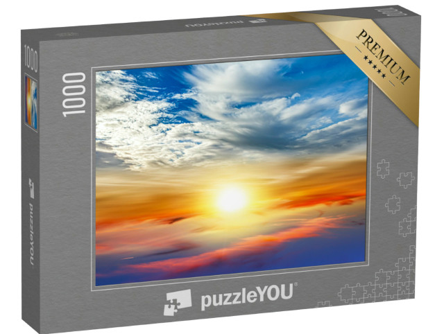 Puzzle 1000 pezzi „Tramonto colorato sopra le nuvole“
