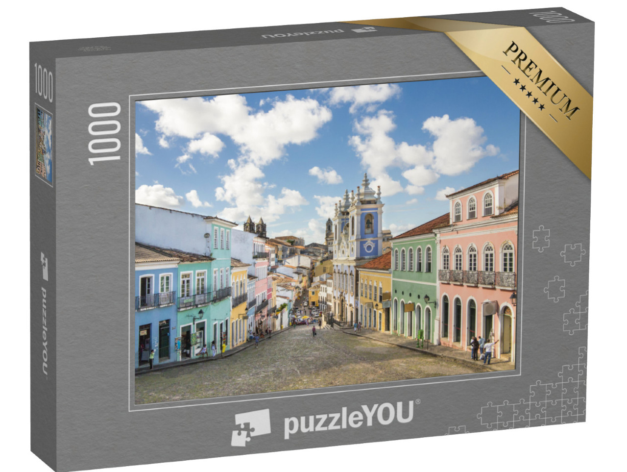 Puzzle 1000 pezzi „Pelourinho, quartiere della città vecchia di Salvador da Bahia, Brasile“