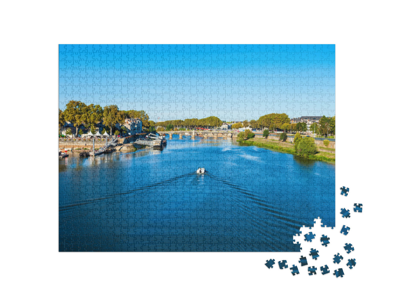 Puzzle 1000 pezzi „La Loira vicino ad Angers, nella Francia occidentale“
