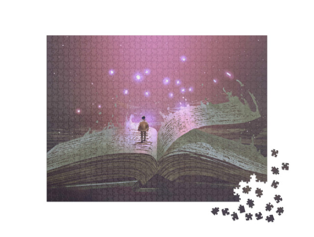 Puzzle 1000 pezzi „Il libro gigante della fantasia“