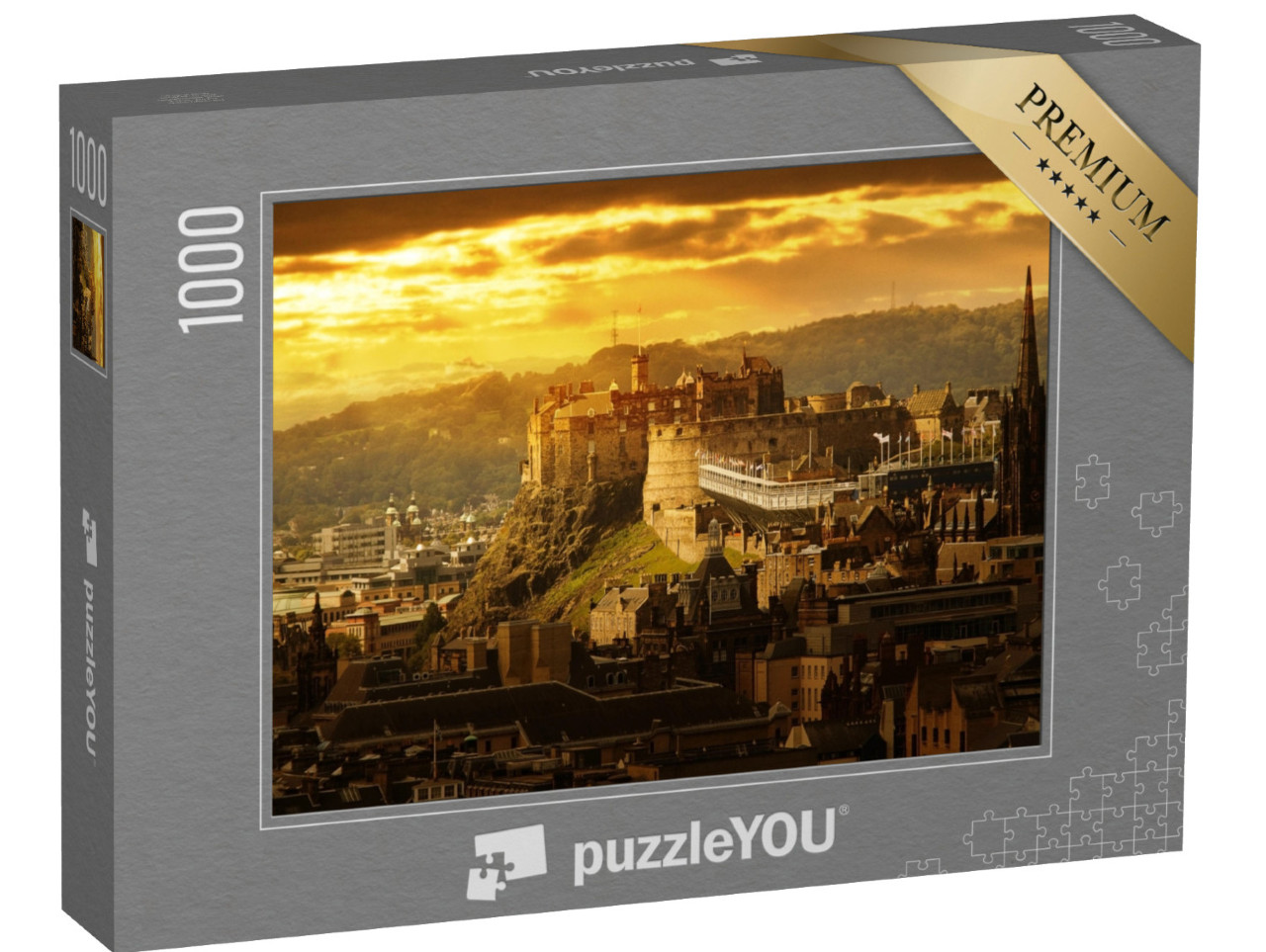 Puzzle 1000 pezzi „Il castello incantato di Edimburgo, Scozia“