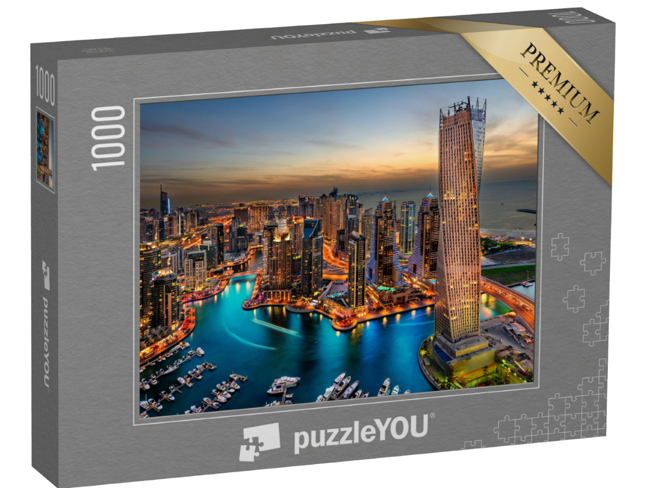 Puzzle 1000 pezzi „La bellezza del porto solo dall'alto“