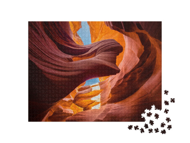 Puzzle 1000 pezzi „Formazioni di arenaria nell'Antelope Canyon, Arizona, USA“