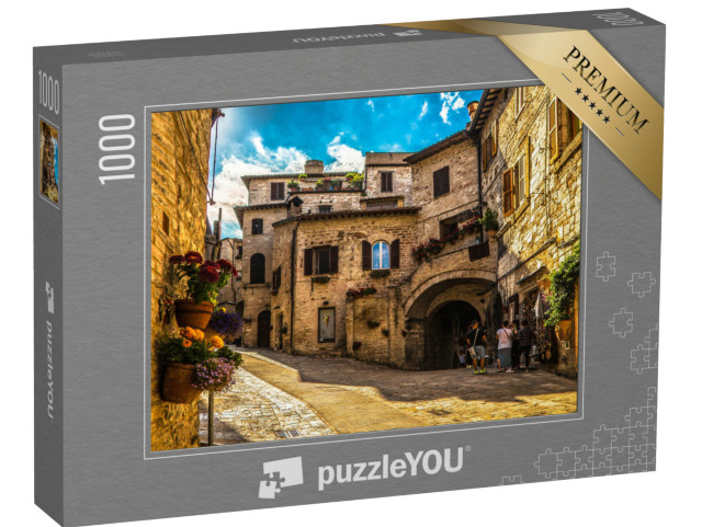 Puzzle 1000 pezzi „Italia bellezza, strada di Assisi, Umbria“