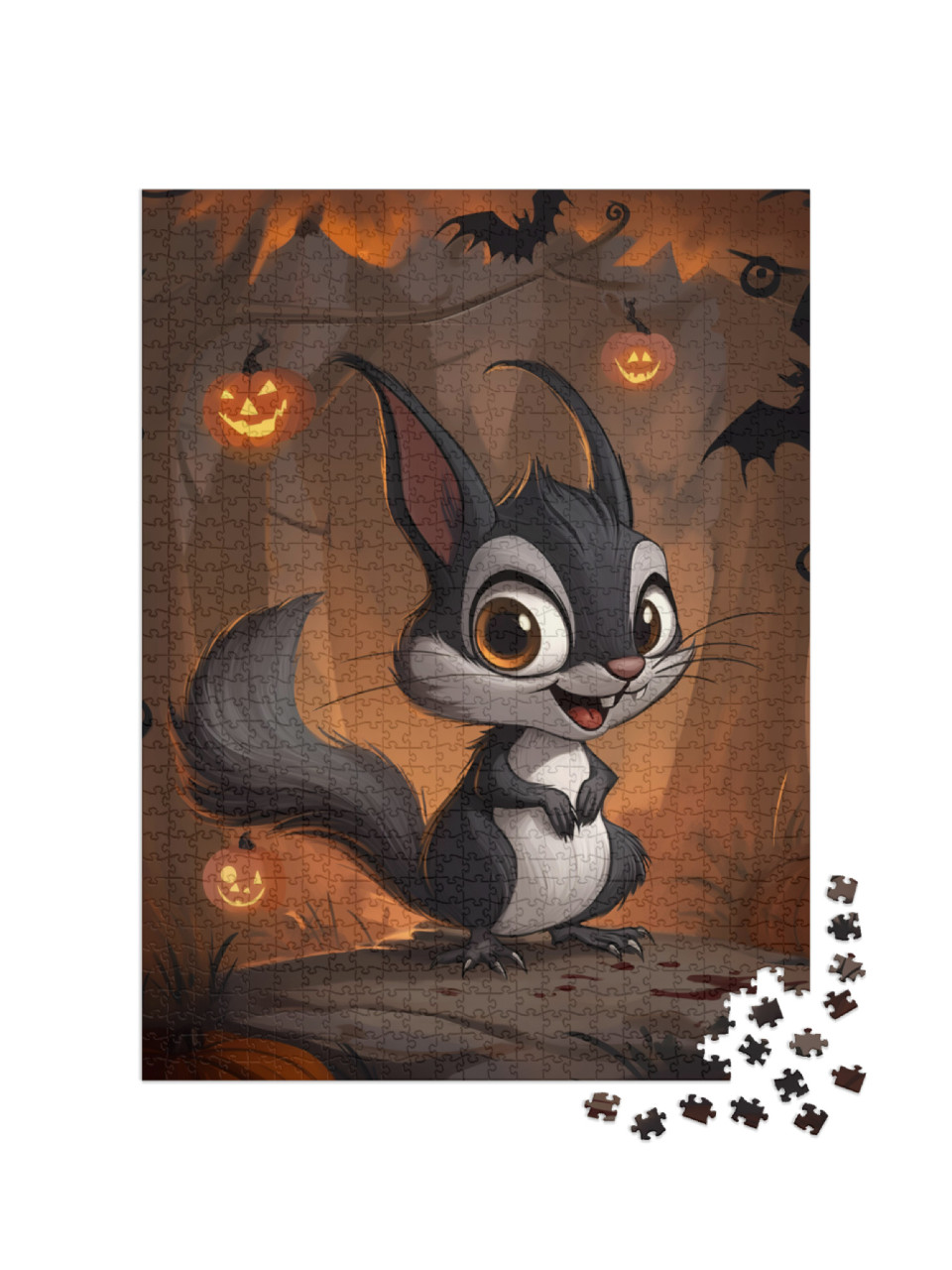 Puzzle 1000 pezzi „Scoiattolo, Halloween“