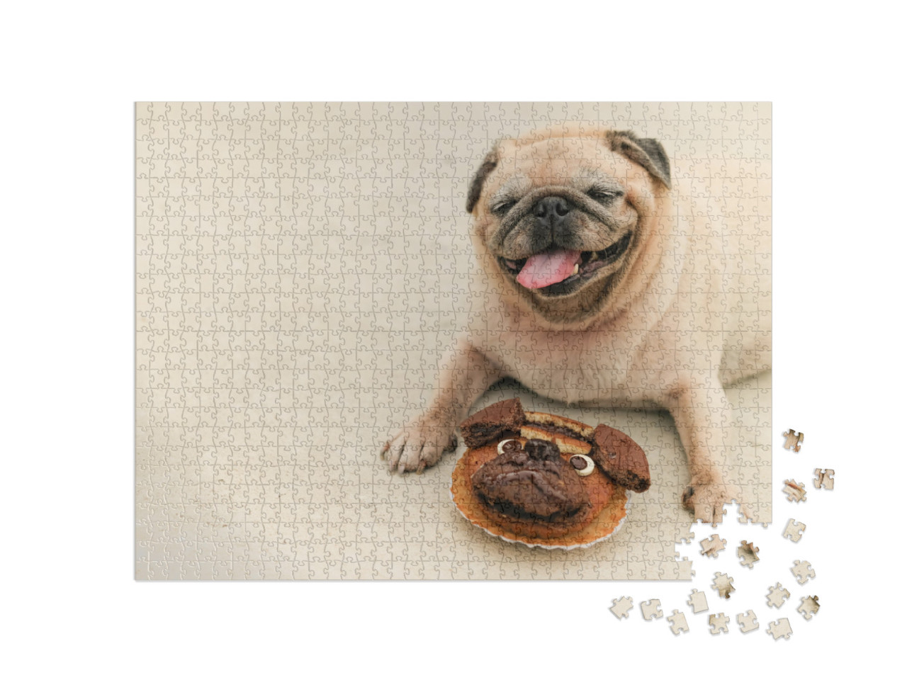 Puzzle 1000 pezzi „Carlino con torta carlino“