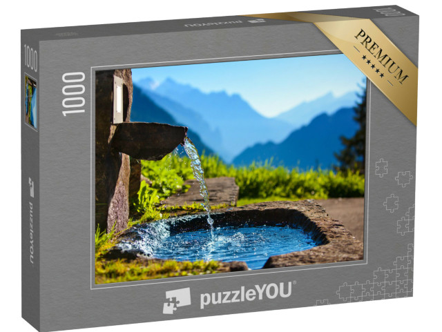 Puzzle 1000 pezzi „Fonte d'acqua nelle Alpi“