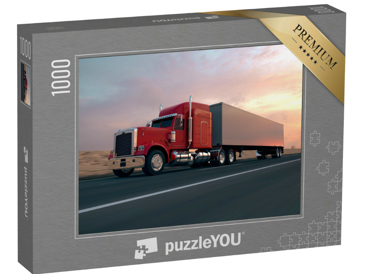 Puzzle 1000 pezzi „Camion a 18 ruote su strada“
