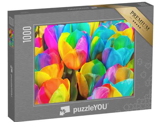 Puzzle 1000 pezzi „Tulipani arcobaleno“