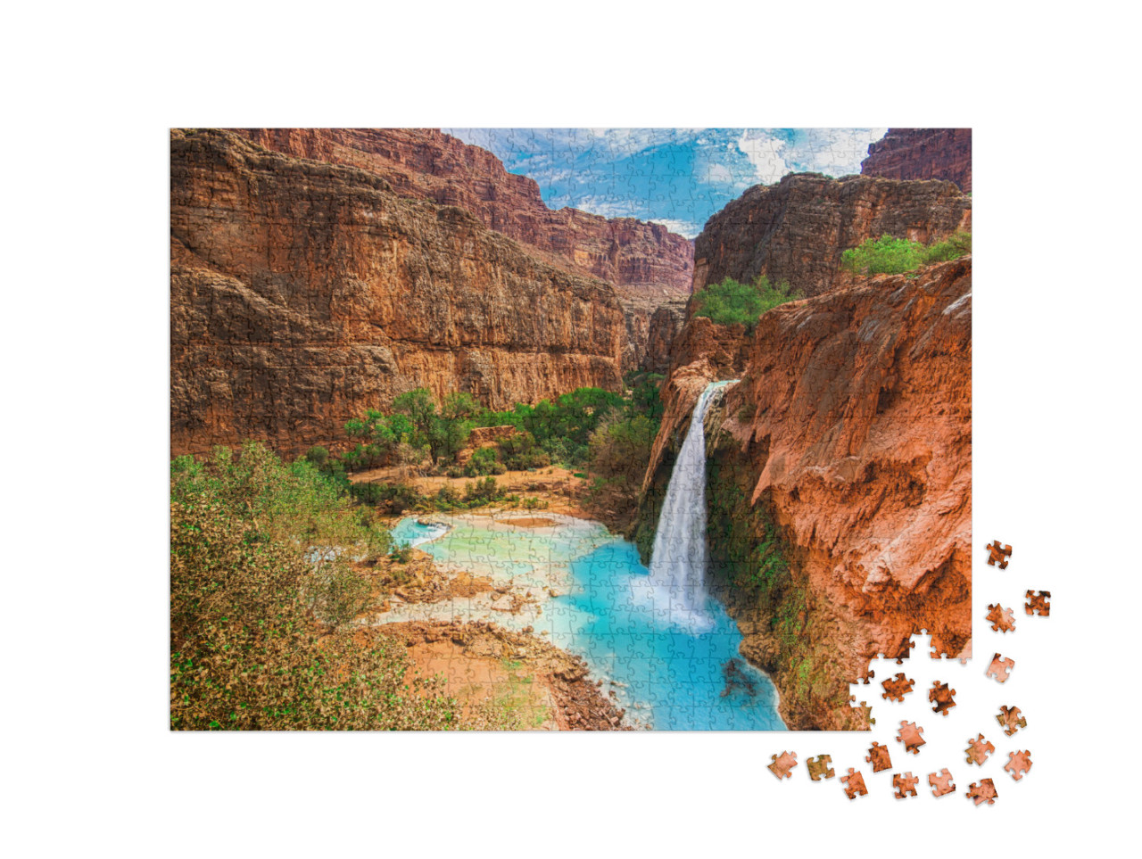 Puzzle 1000 pezzi „Cascate di Havasu nel Grand Canyon, Arizona“