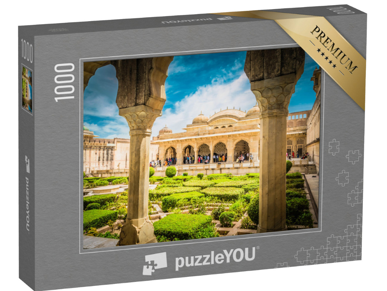 Puzzle 1000 pezzi „La fortezza d'ambra di Sheesh Mahal“