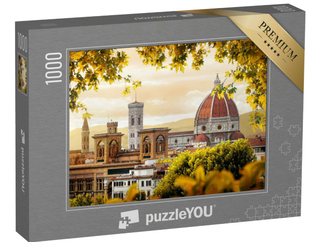Puzzle 1000 pezzi „Cattedrale di Santa Maria del Fiore a Firenze in autunno, Italia“