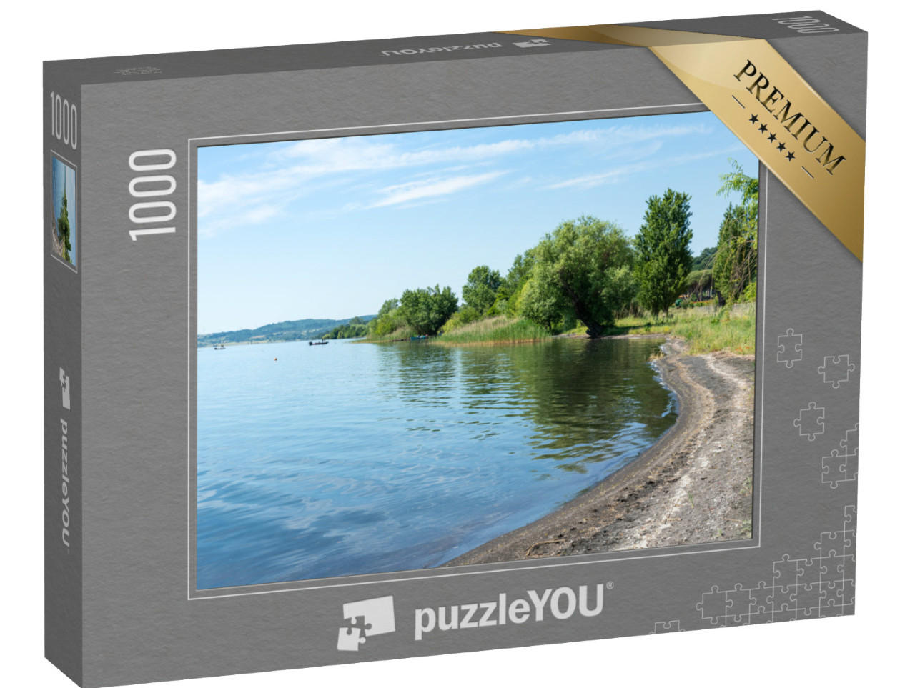 Puzzle 1000 pezzi „Riva del lago di bolsena - lazio“