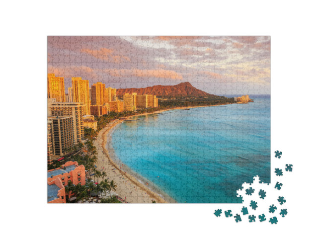 Puzzle 1000 pezzi „Skyline di Honolulu, Hawaii“