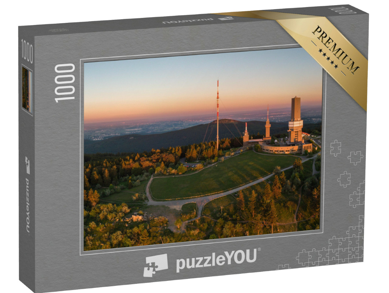 Puzzle 1000 pezzi „Großer Feldberg, punto più alto dei monti Taunus in Germania“