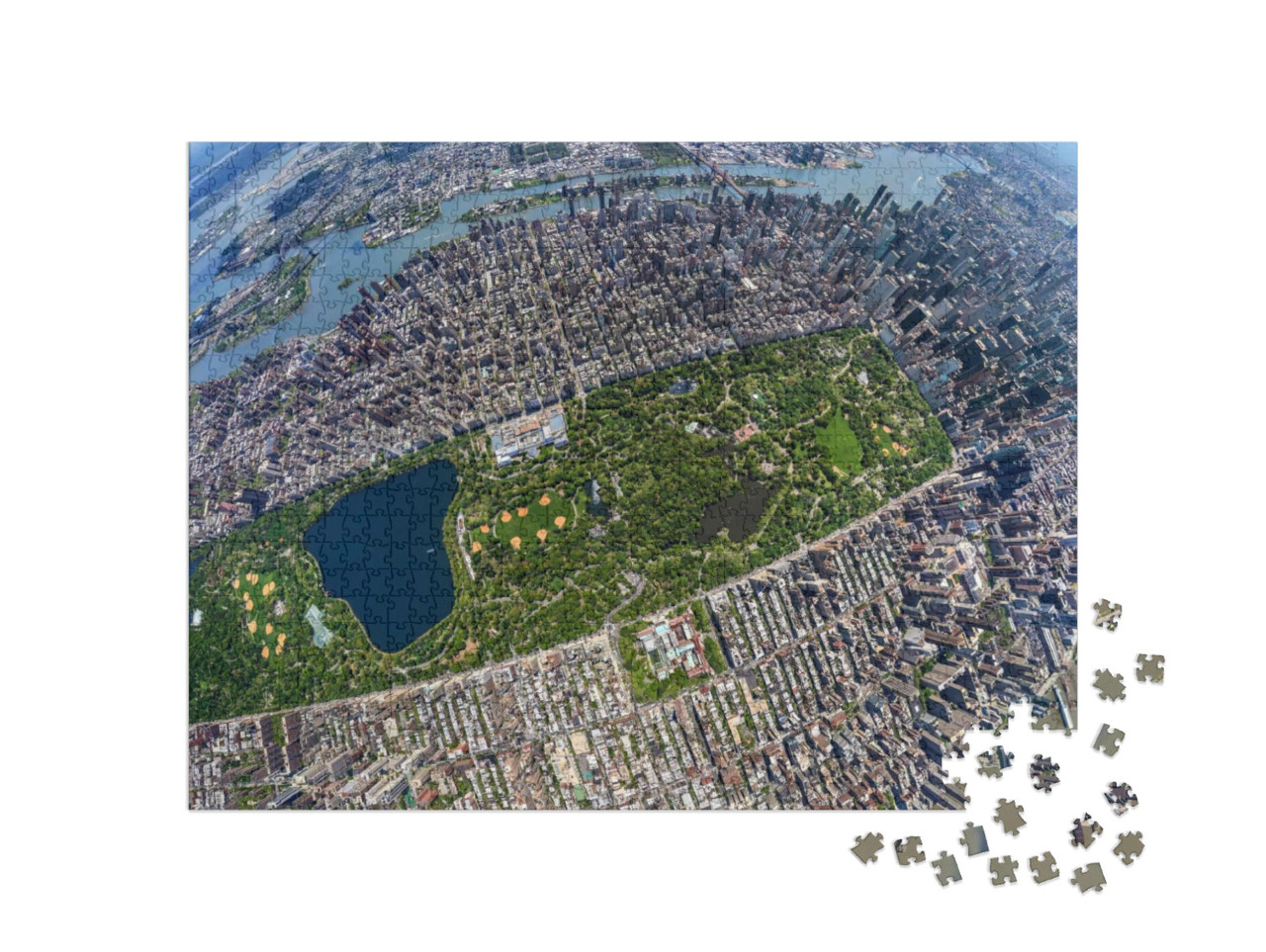 Puzzle 1000 pezzi „Central Park Manhattan dall'alto - Little Planet Effect“