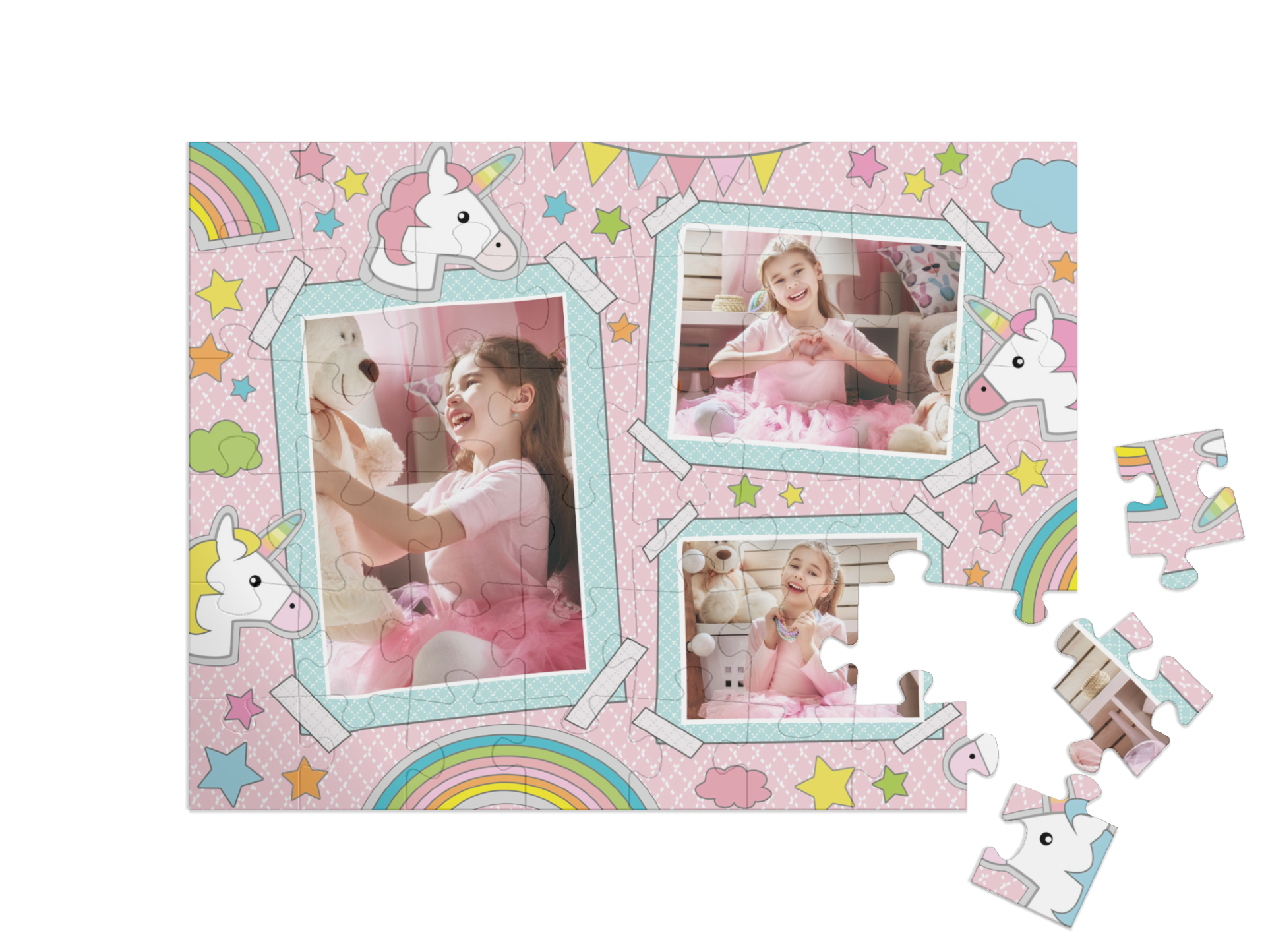 „Adesivi-felicità" collage orizzontale
