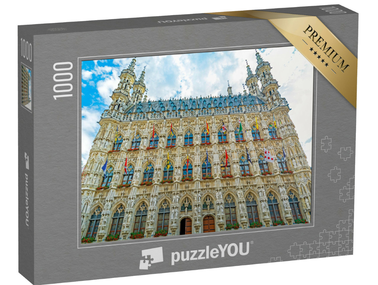 Puzzle 1000 pezzi „Lovanio in Belgio, stile tardo gotico del XV secolo“