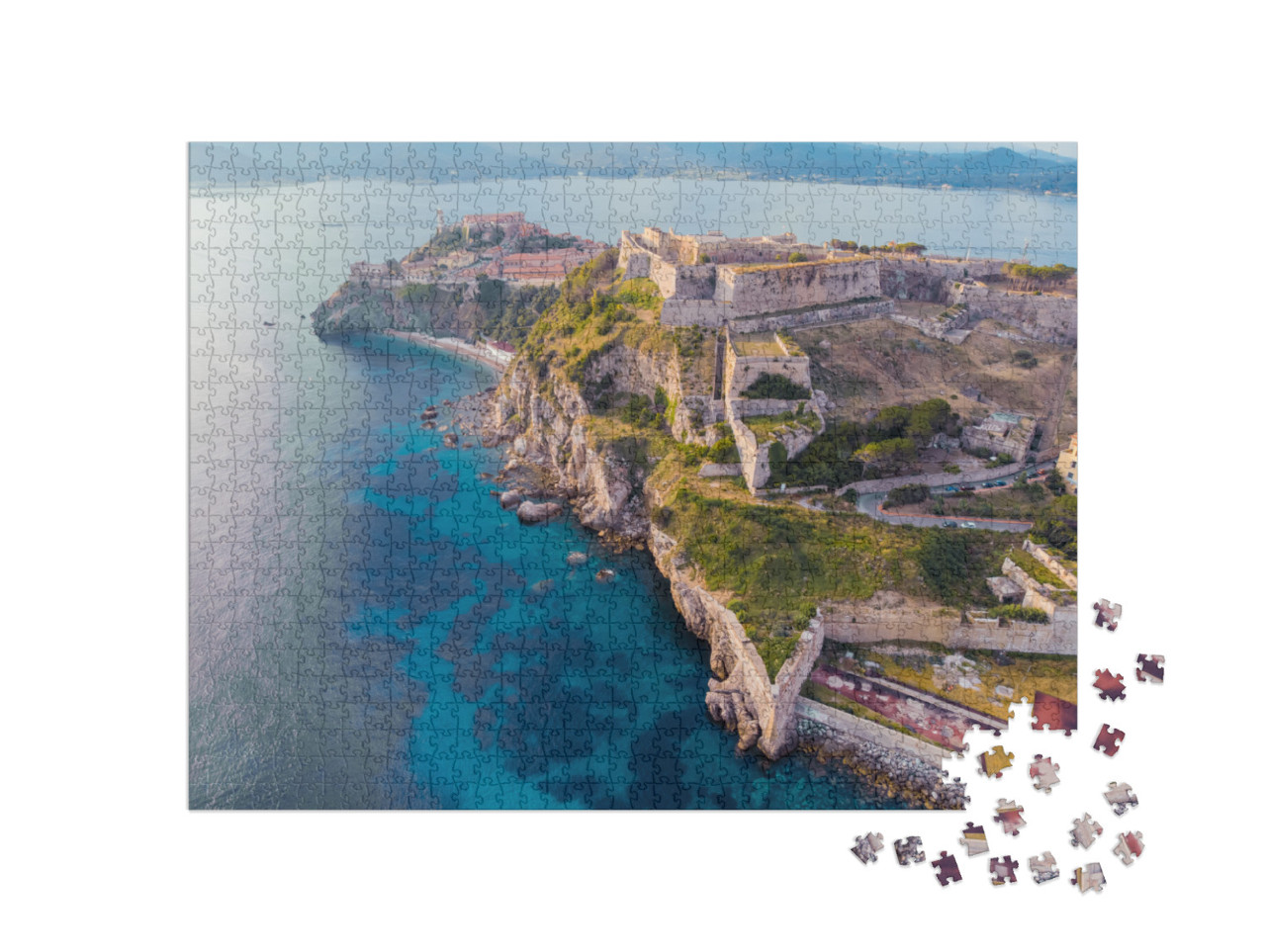 Puzzle 1000 pezzi „fortezze medicee isola d'elba toscana“