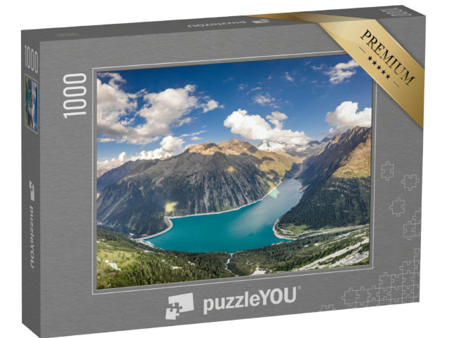 Puzzle 1000 pezzi „Il lago artificiale di Schlegeis nelle Alpi della Zillertal, Austria“