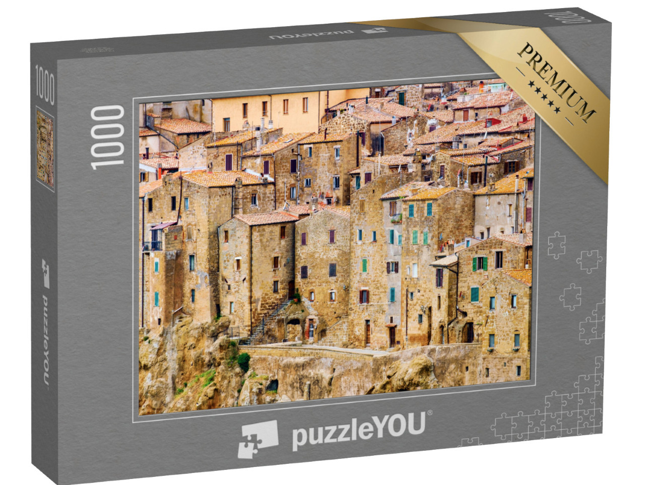 Puzzle 1000 pezzi „Pitigliano è una piccola città medievale nel sud della Toscana, in Italia.“