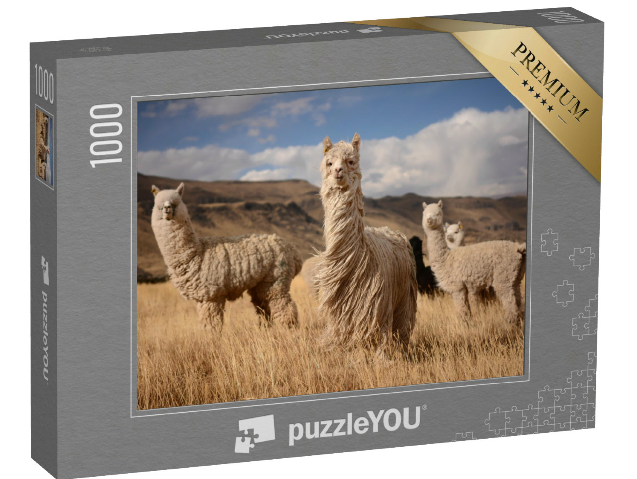 Puzzle 1000 pezzi „Alpaca nelle Ande peruviane“