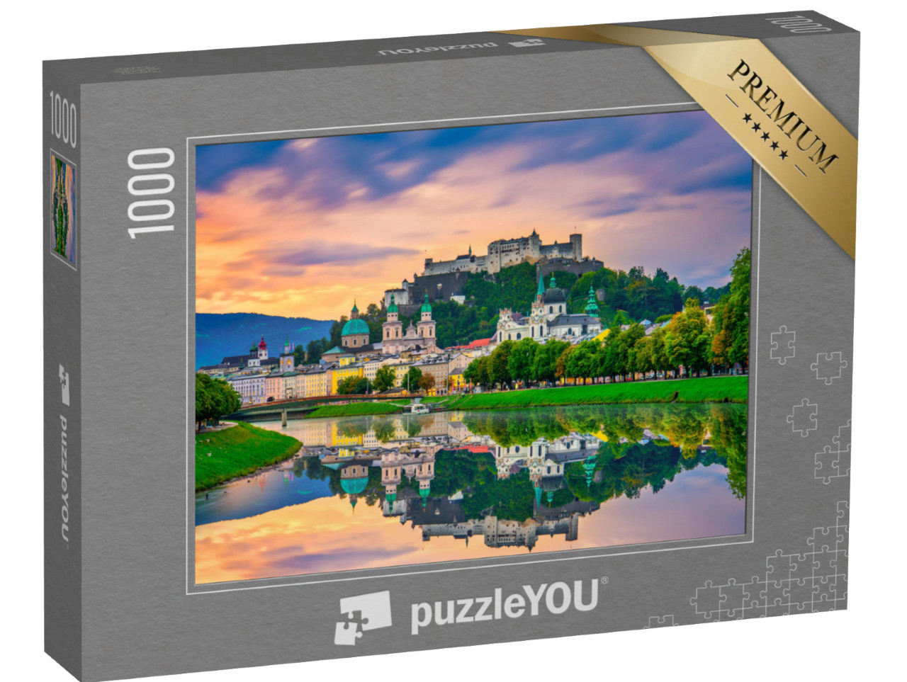 Puzzle 1000 pezzi „L'alba sullo skyline di Salisburgo, Austria“