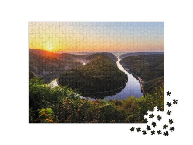 Puzzle 1000 pezzi „Anello pittoresco del Saar, Saarland“