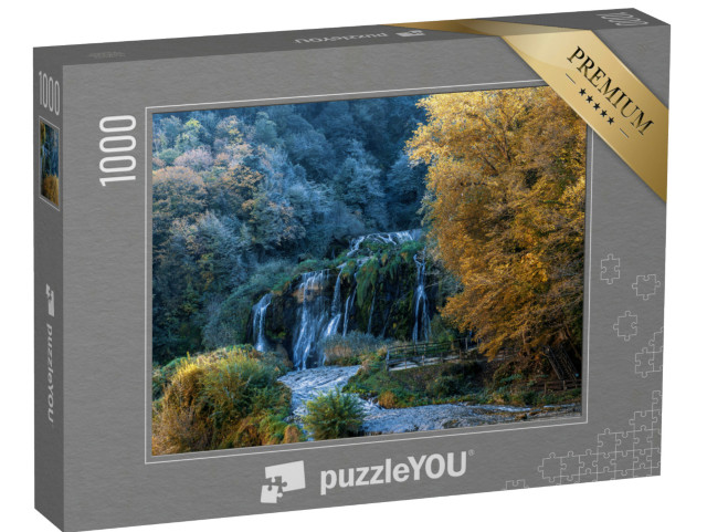 Puzzle 1000 pezzi „Terni, Italia - 18 novembre 2023: Cascata delle Marmore in Umbria“