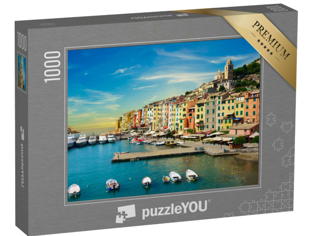 Puzzle 1000 pezzi „pittoresco porto di Porto Venere, Riviera Italiana, Liguria,.“