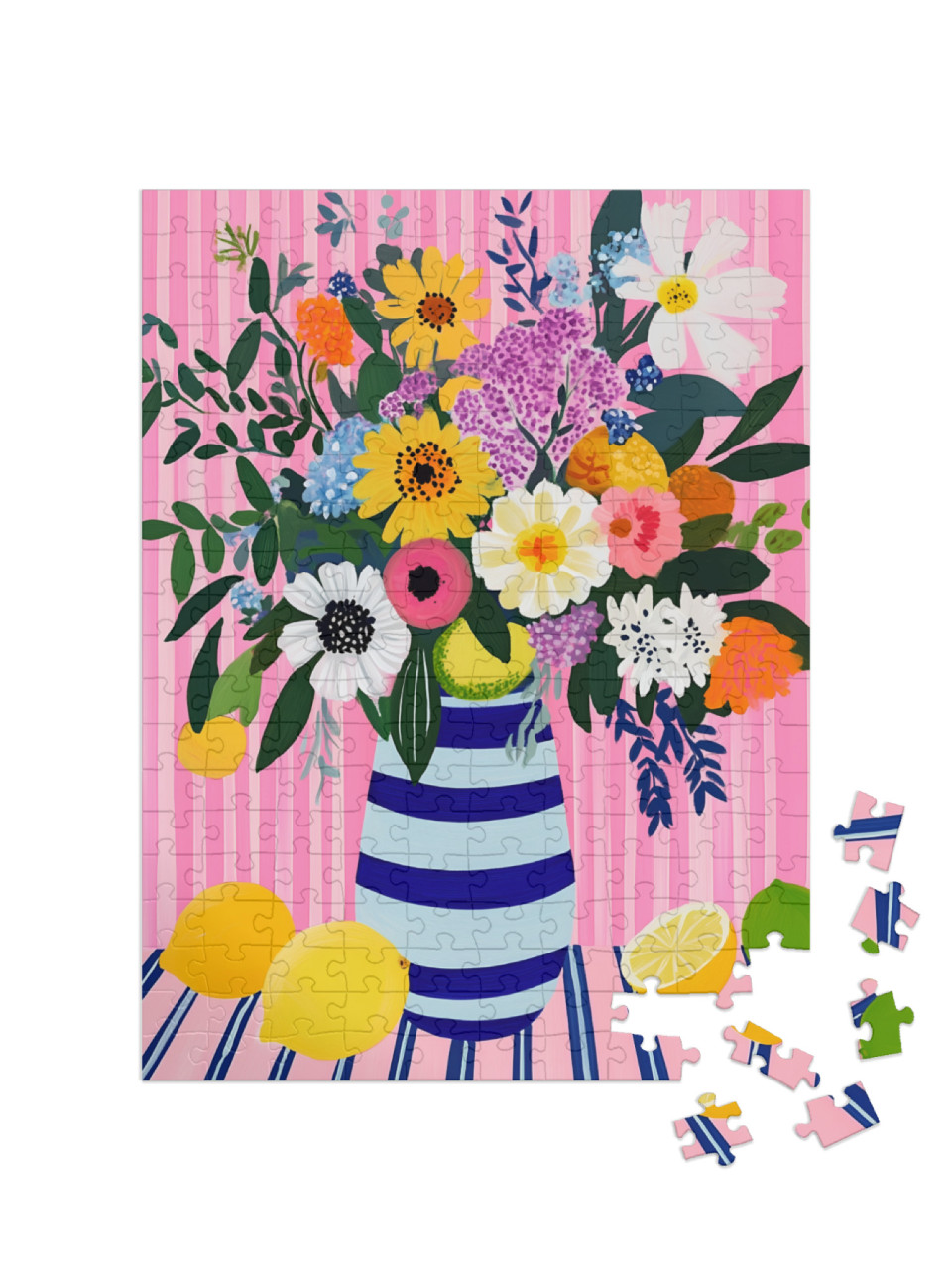 Puzzle 200 pezzi „Dolci saluti in una pioggia di fiori“