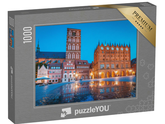 Puzzle 1000 pezzi „Crepuscolo sulla città anseatica di Stralsund“