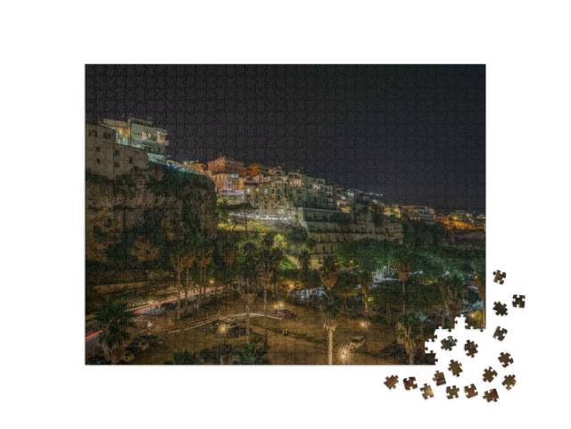 Puzzle 1000 pezzi „Vista a destra di Tropea, Calabria, Italia“