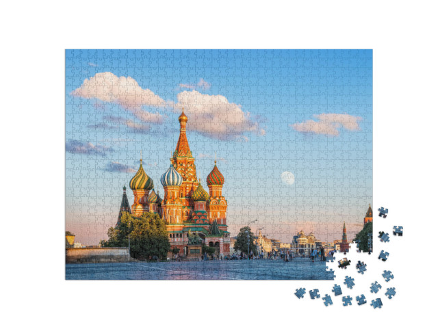 Puzzle 1000 pezzi „La Cattedrale di San Basilio sulla Piazza Rossa a Mosca“