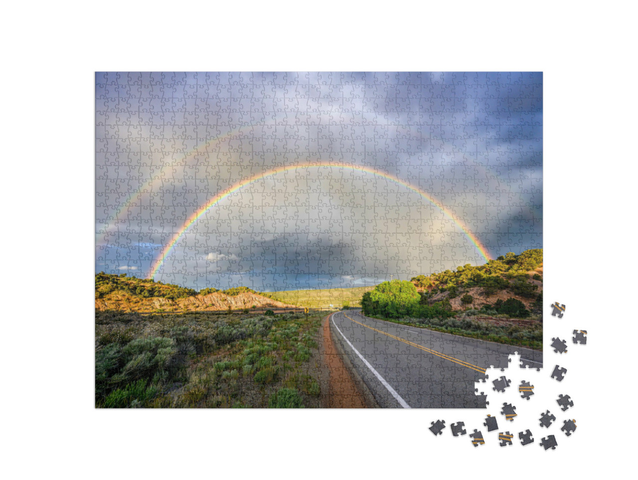 Puzzle 1000 pezzi „Strada arcobaleno dopo i temporali“
