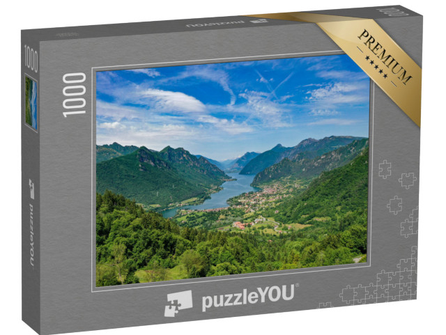 Puzzle 1000 pezzi „Lago d'Idro - ITALIA - vista con il drone“