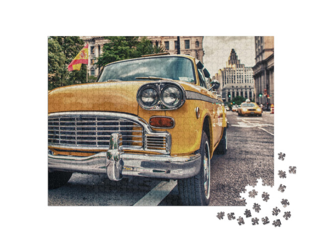 Puzzle 1000 pezzi „Vecchio taxi: New York“