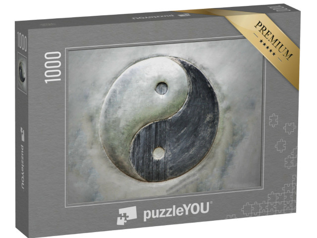 Puzzle 1000 pezzi „Sfondo in acciaio Yin Yang“