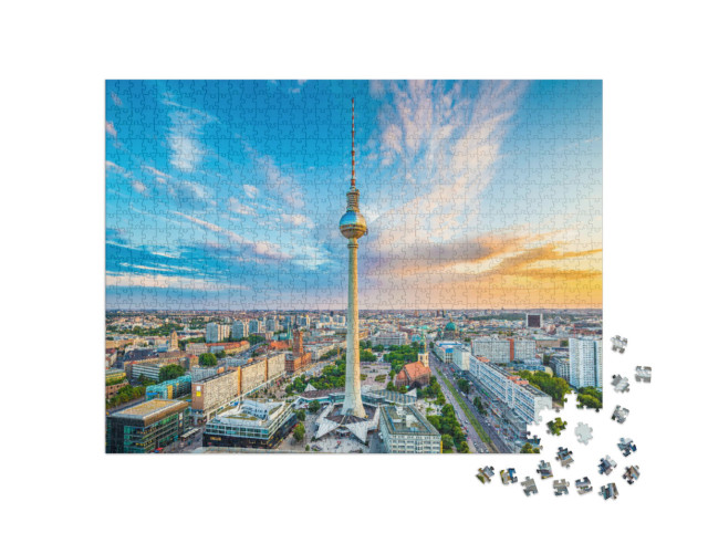 Puzzle 1000 pezzi „Torre della televisione ad Alexanderplatz, Berlino, Germania“