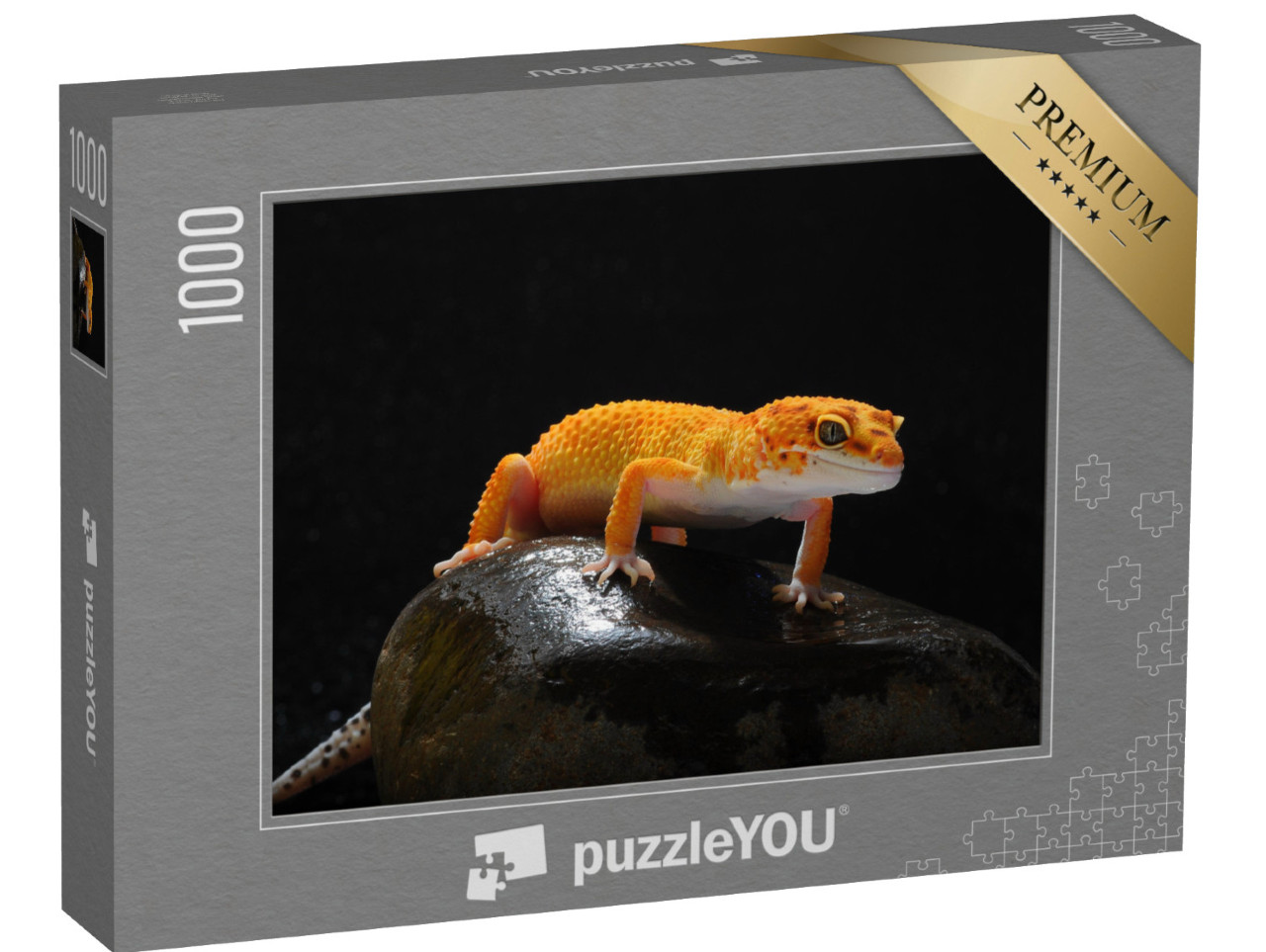 Puzzle 1000 pezzi „Geco, lucertola, geco lucertola leopardo“