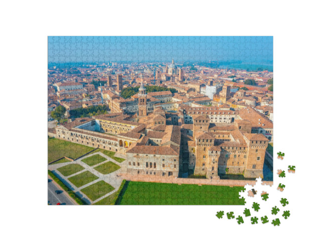 Puzzle 1000 pezzi „Veduta aerea della città italiana di Mantova.“