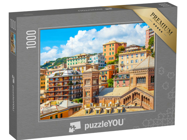 Puzzle 1000 pezzi „Architettura multilivello nel centro storico di Genova, Italia“