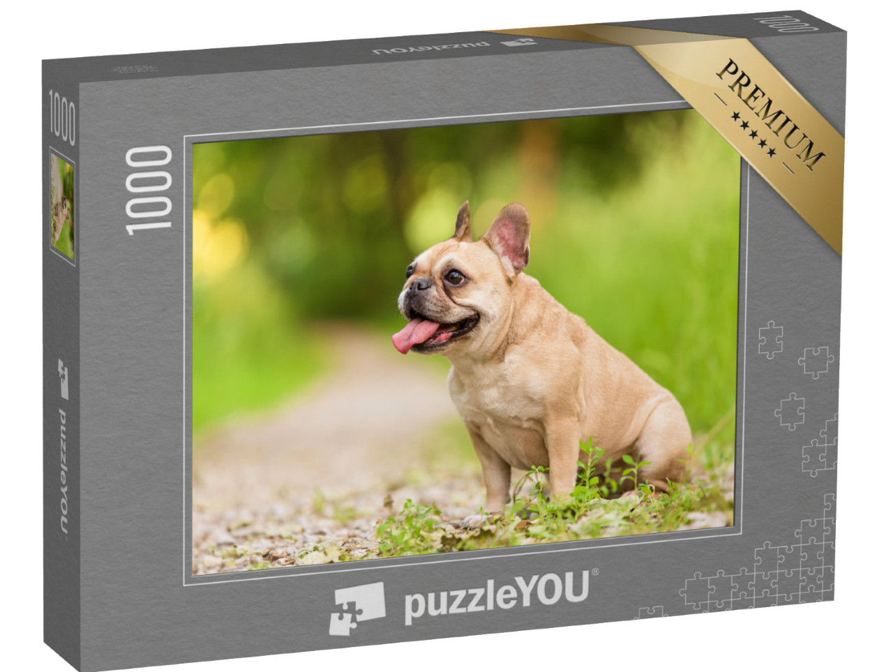 Puzzle 1000 pezzi „Primo piano di un bulldog francese“